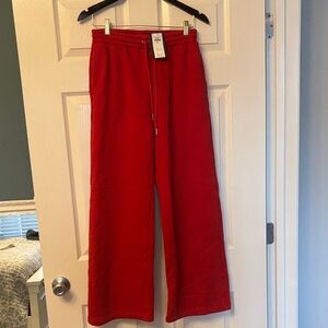 Abercrombie & Fitch Bold Red Wide Leg Joggers